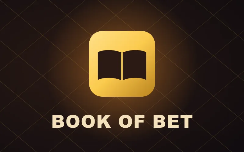 Book of Bet Casino Australia emblem: a golden tile with an open book