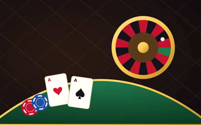 Book of Bet live dealer table with a roulette wheel, cards and chips